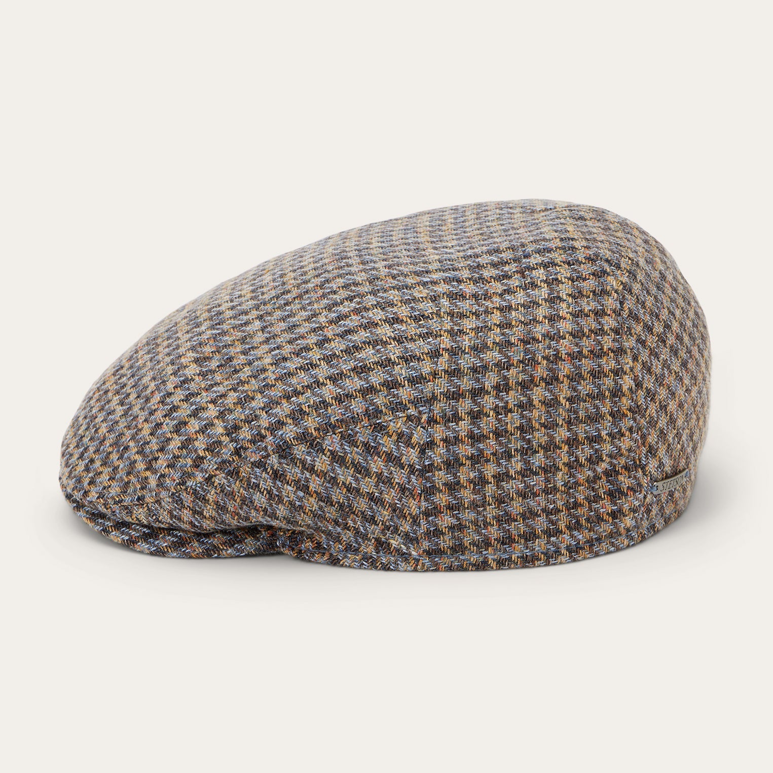 Linen/Cotton Houndstooth Driver Cap Multicolor Houndstooth | Stetson Hats