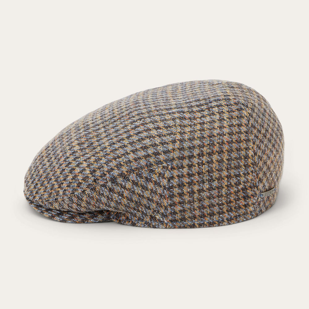 Linen/Cotton Houndstooth Driver Cap Multicolor Houndstooth | Stetson Hats