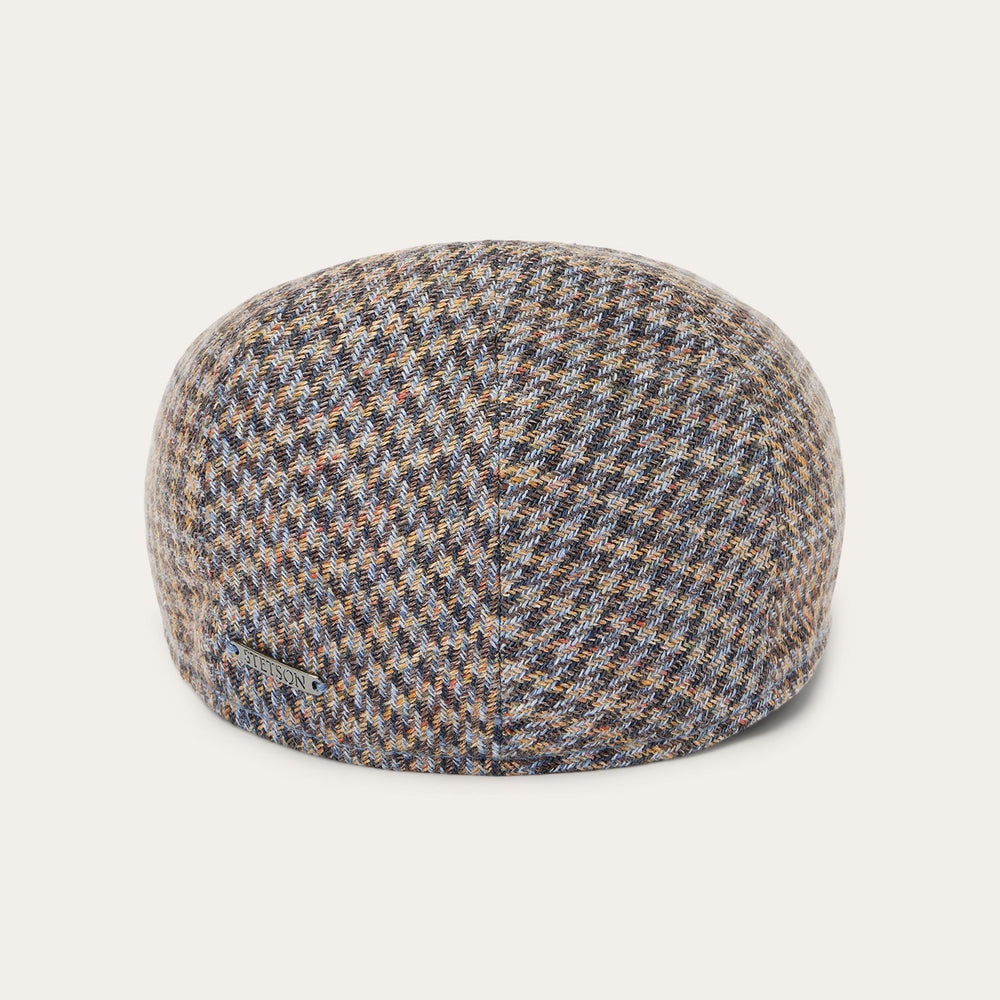 Linen/Cotton Houndstooth Driver Cap Multicolor Houndstooth | Stetson Hats