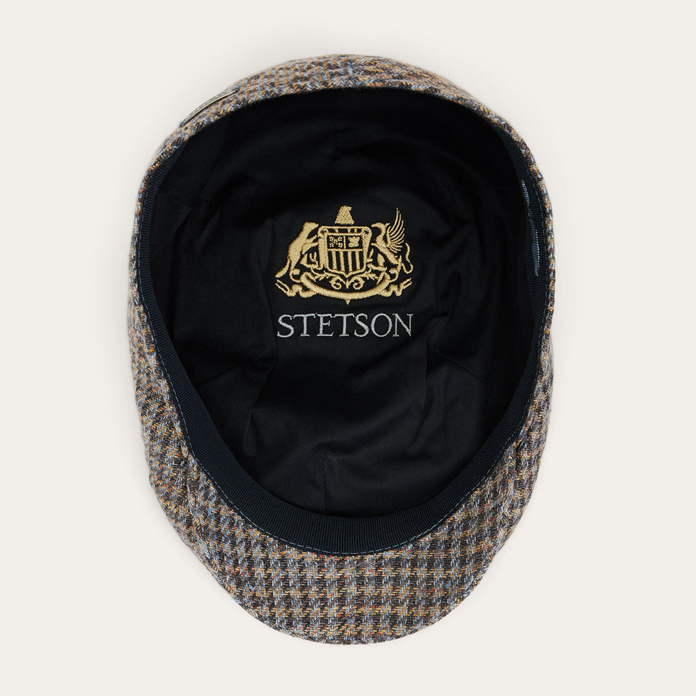 Linen/Cotton Houndstooth Driver Cap Multicolor Houndstooth | Stetson Hats