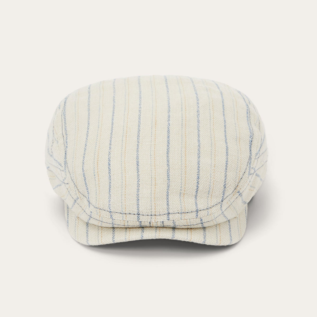 Striped Linen Driver Cap Off White With Stripes | Stetson Hats