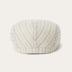 Striped Linen Driver Cap Off White With Stripes | Stetson Hats