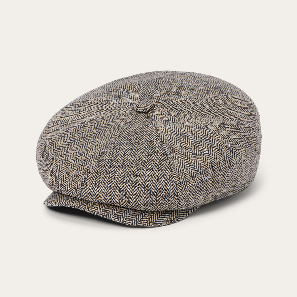 Herringbone Silk Hatteras Black/Brown Herringbone | Stetson Hats