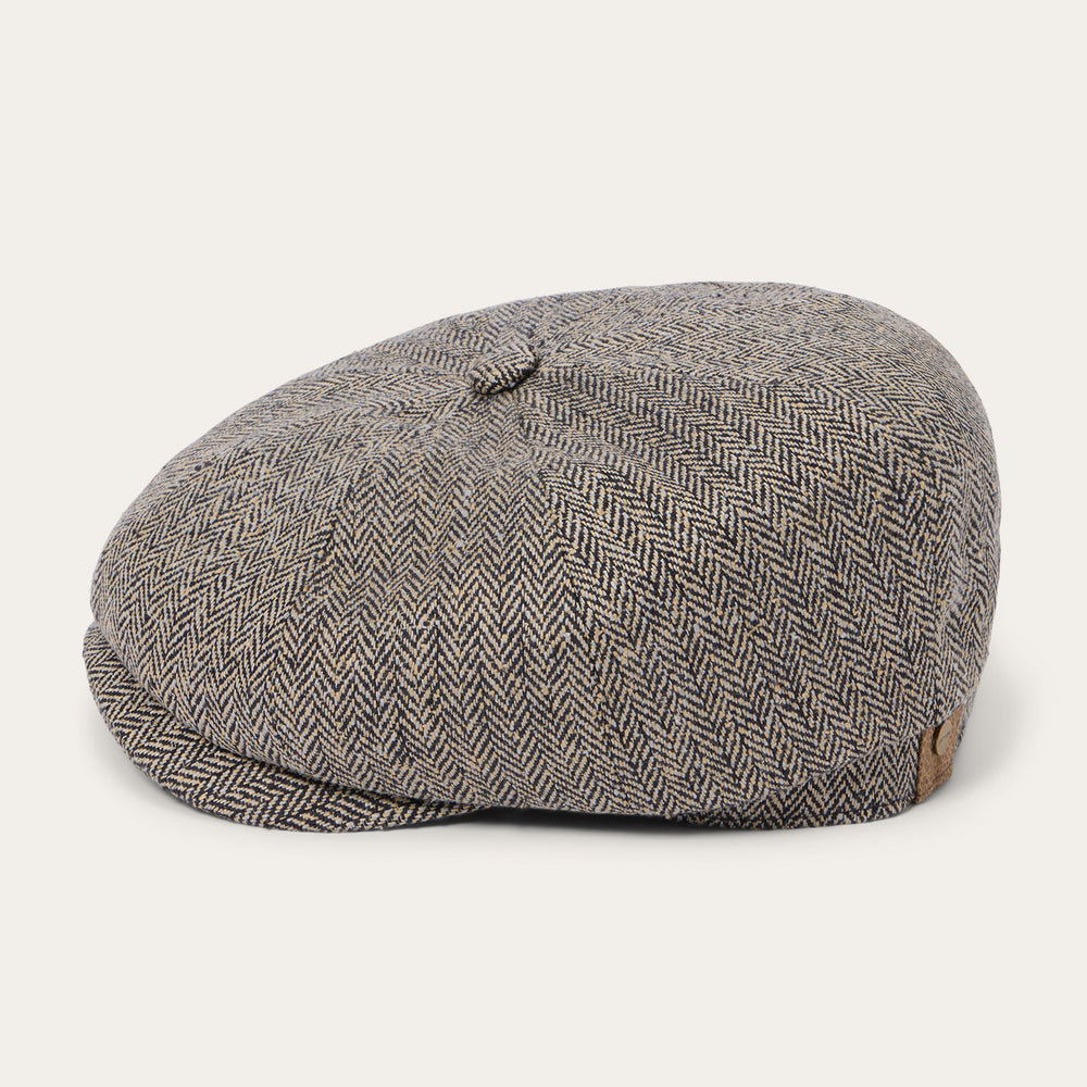 Herringbone Silk Hatteras Black/Brown Herringbone | Stetson Hats