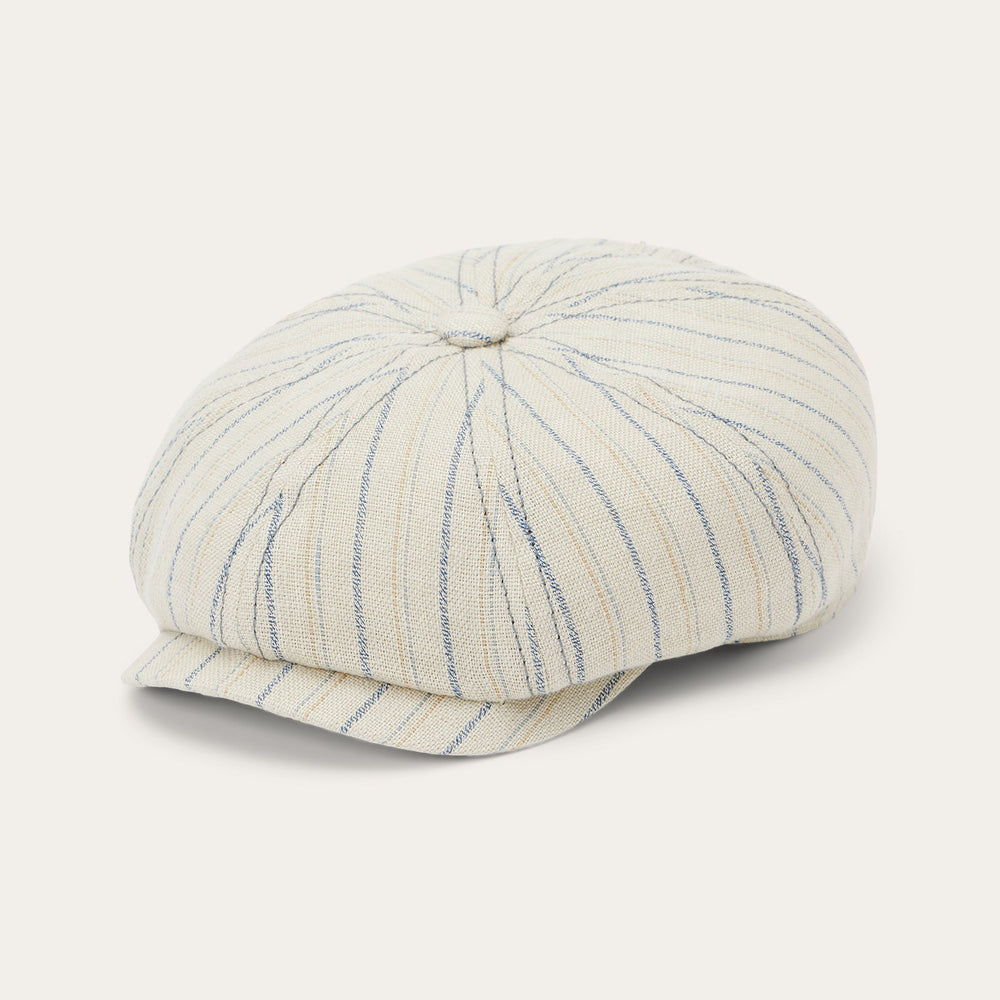 Striped Linen Hatteras Off White With Stripes | Stetson Hats