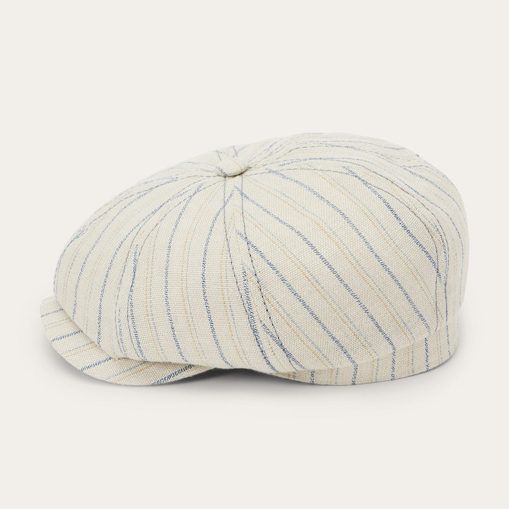 Striped Linen Hatteras Off White With Stripes | Stetson Hats