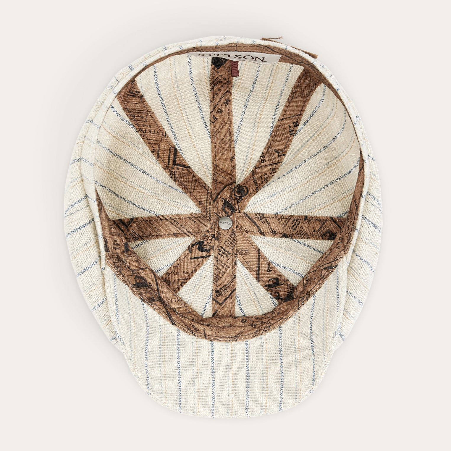 Striped Linen Hatteras Off White With Stripes | Stetson Hats