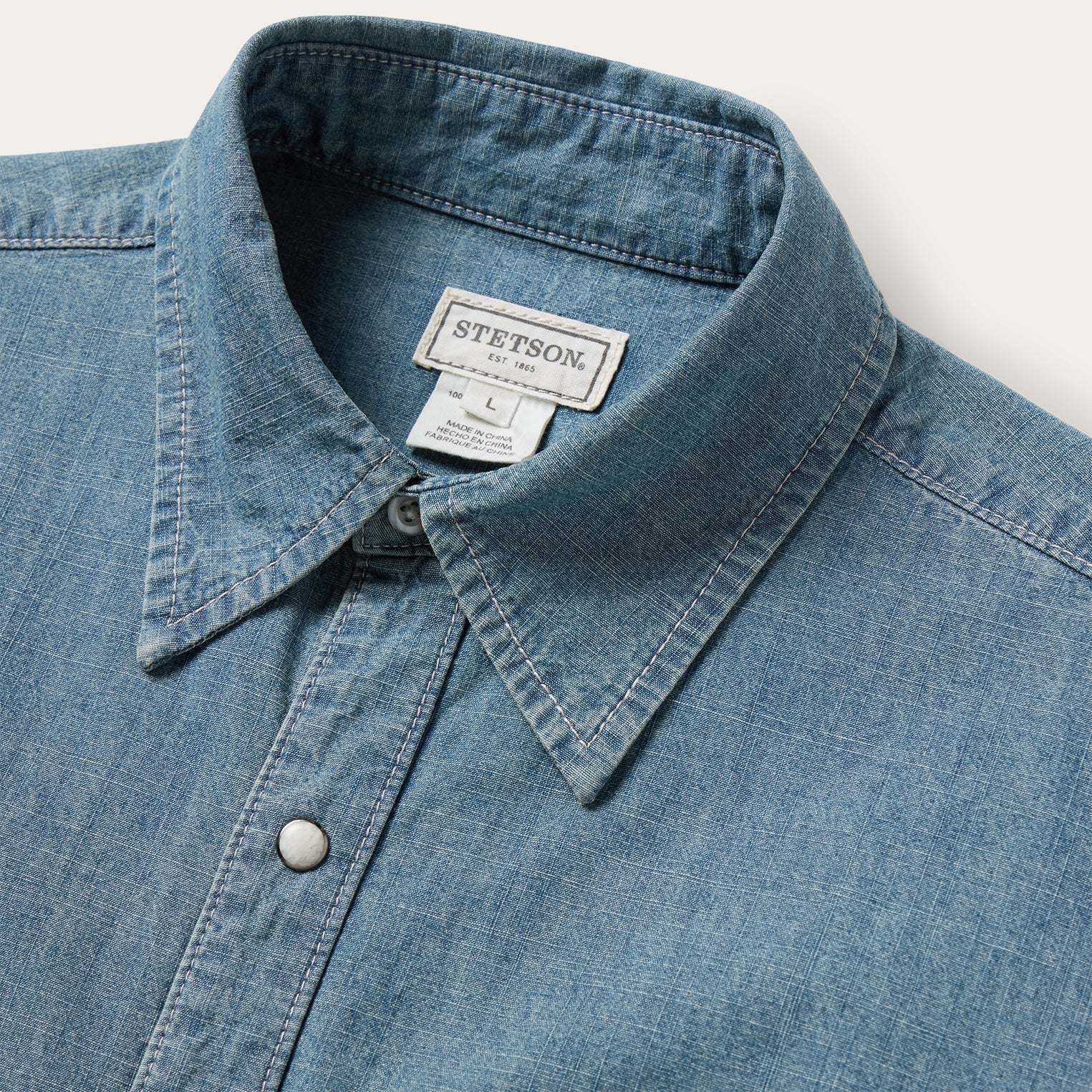 Chambray Denim Shirt Blue | Stetson Men