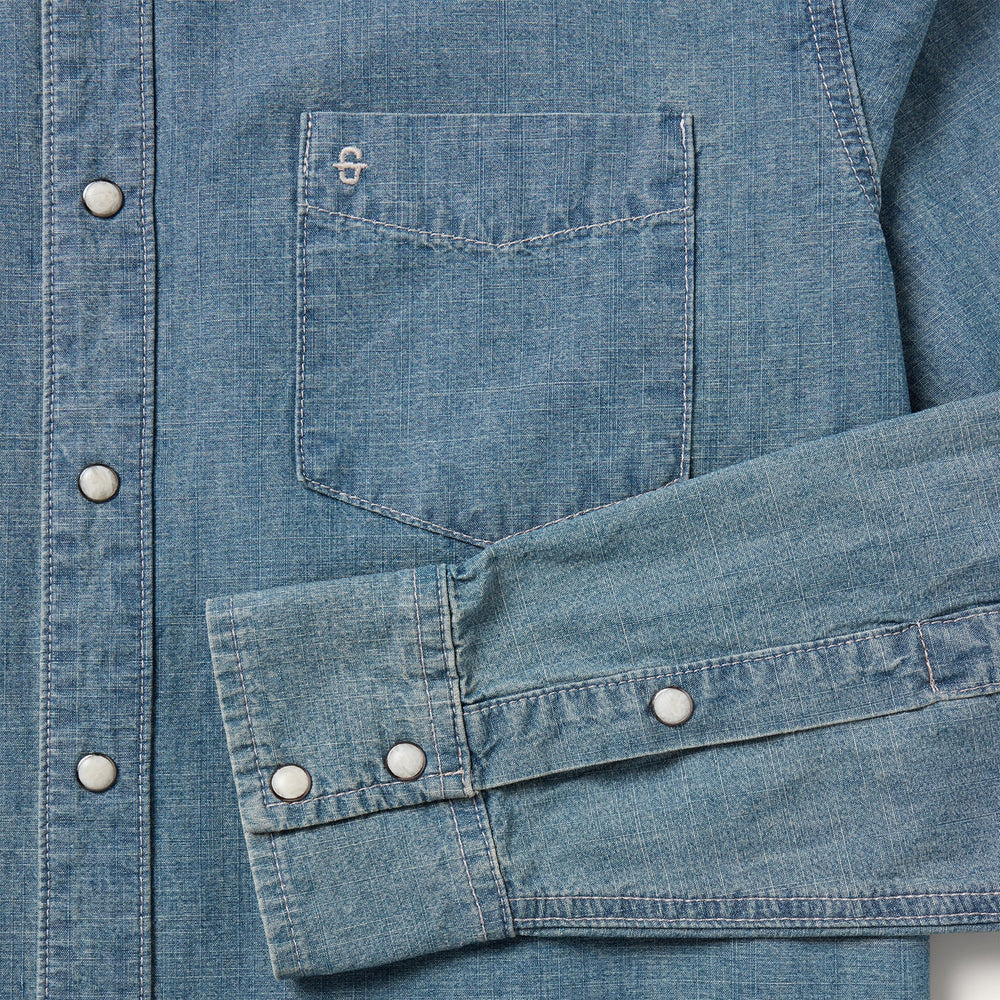 Chambray Denim Shirt Blue | Stetson Men