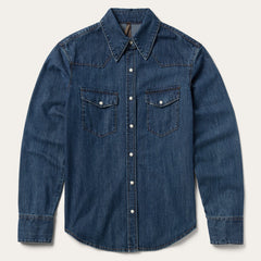 Dark Denim Snap Western Shirt Blue | Stetson Women