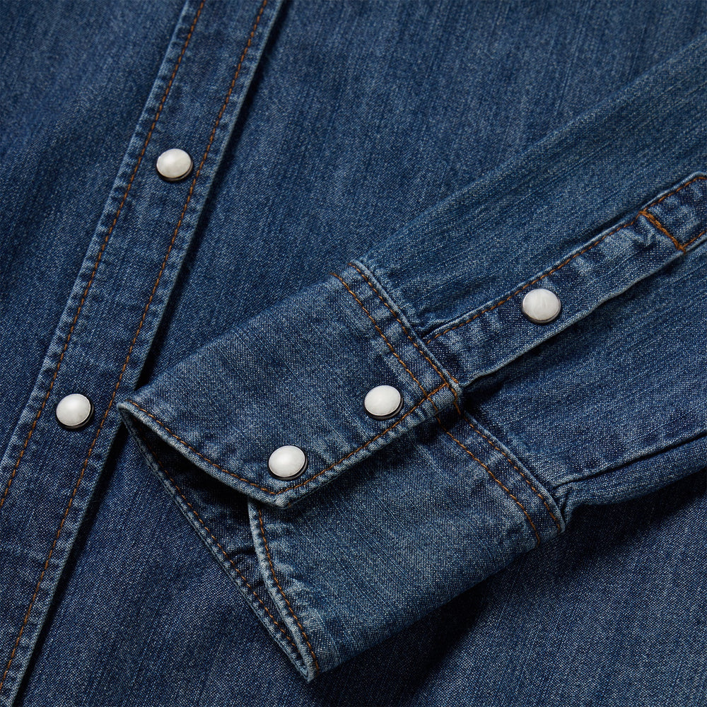 Dark Denim Snap Western Shirt Blue | Stetson Women