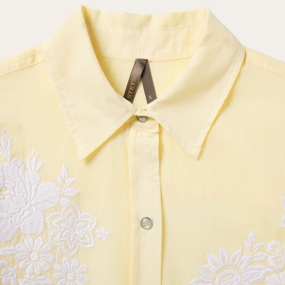 Embroidered Western Shirt Yellow | Stetson Women