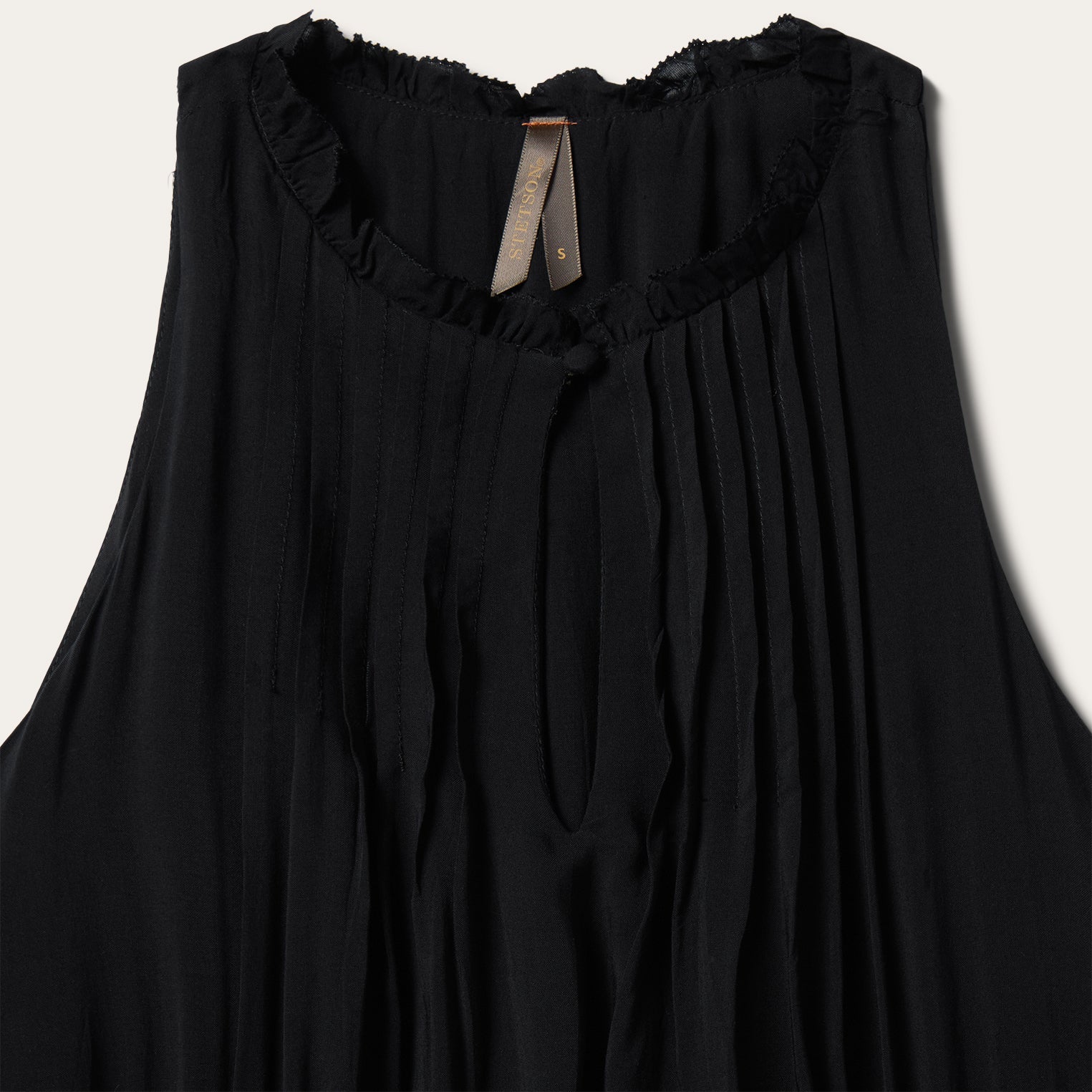 Solid Sleeveless Prairie Dress Black | Stetson Women