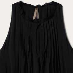 Solid Sleeveless Prairie Dress Black | Stetson Women