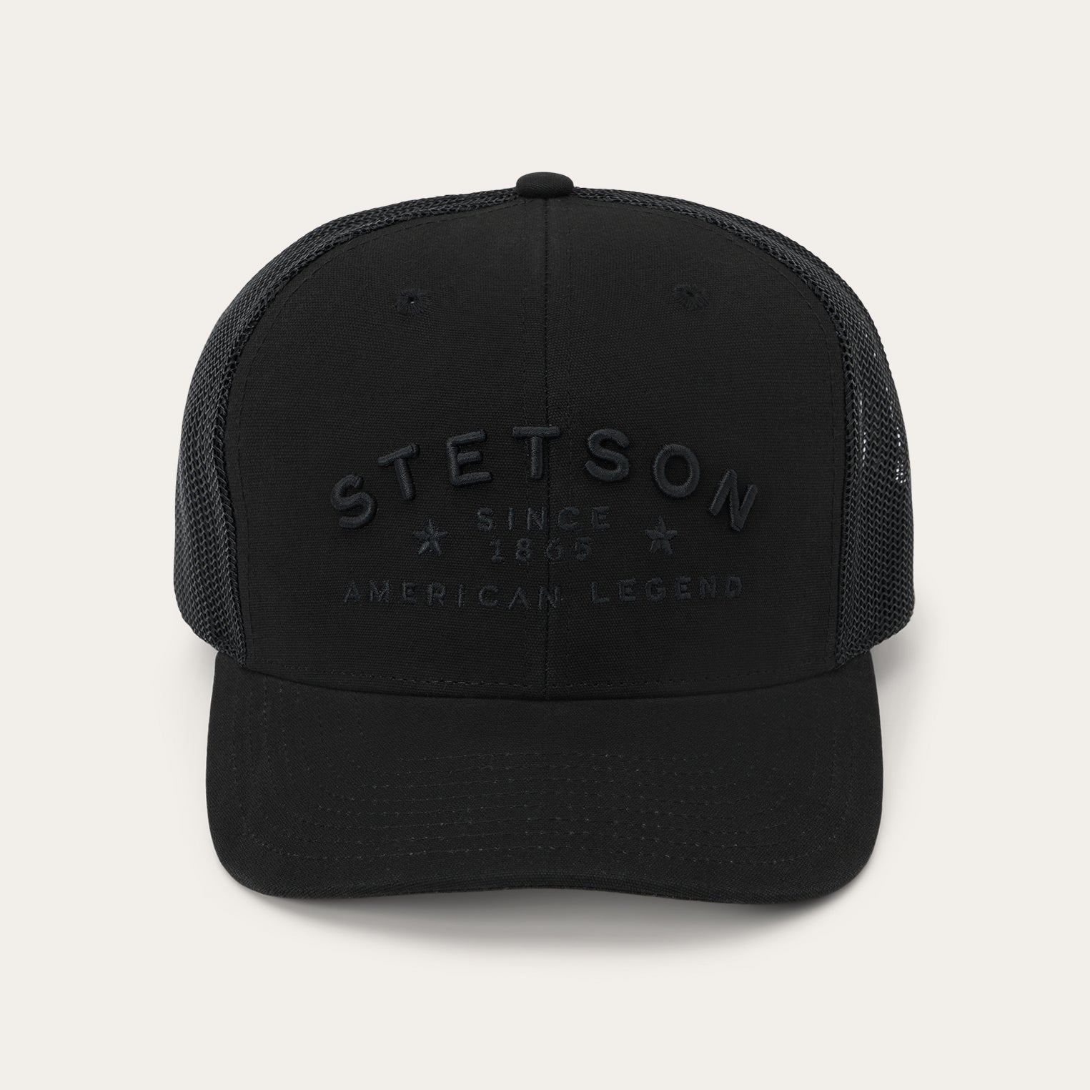 American Legend Trucker Cap Black/Black | Stetson Hats