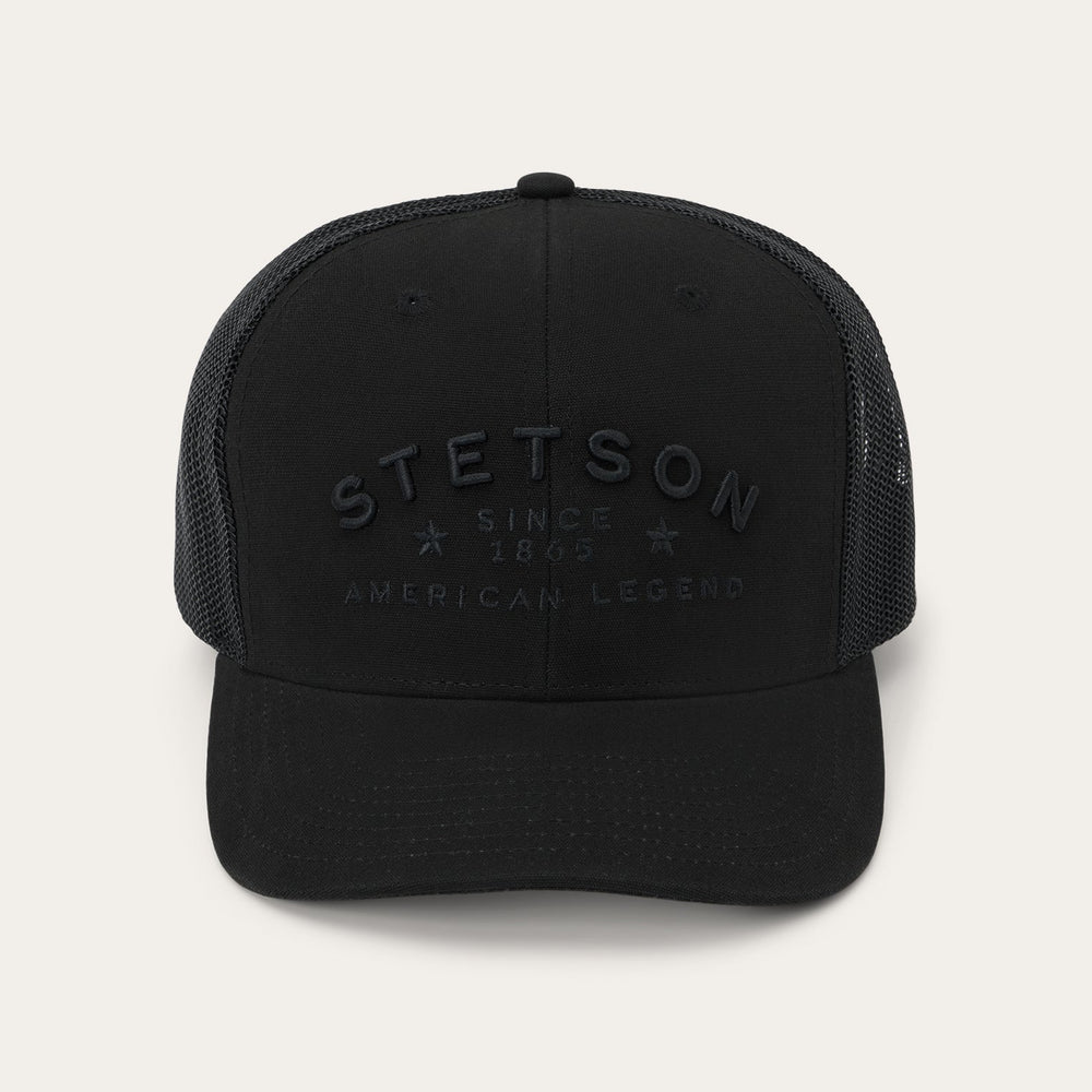 American Legend Trucker Cap Black/Black | Stetson Hats