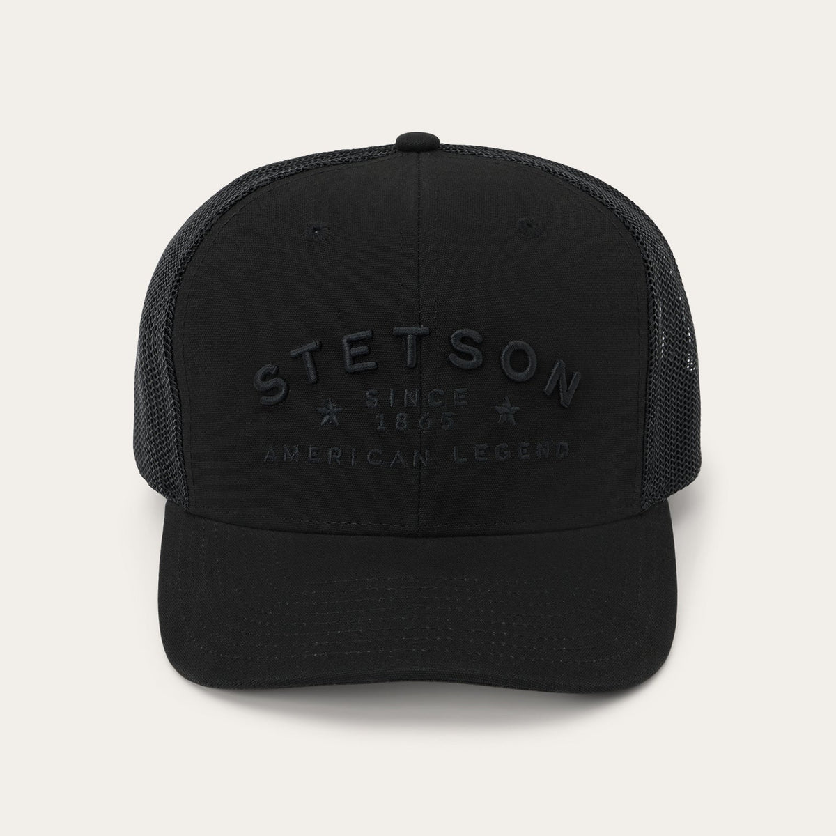 American Legend Trucker Cap Black/Black | Stetson Hats