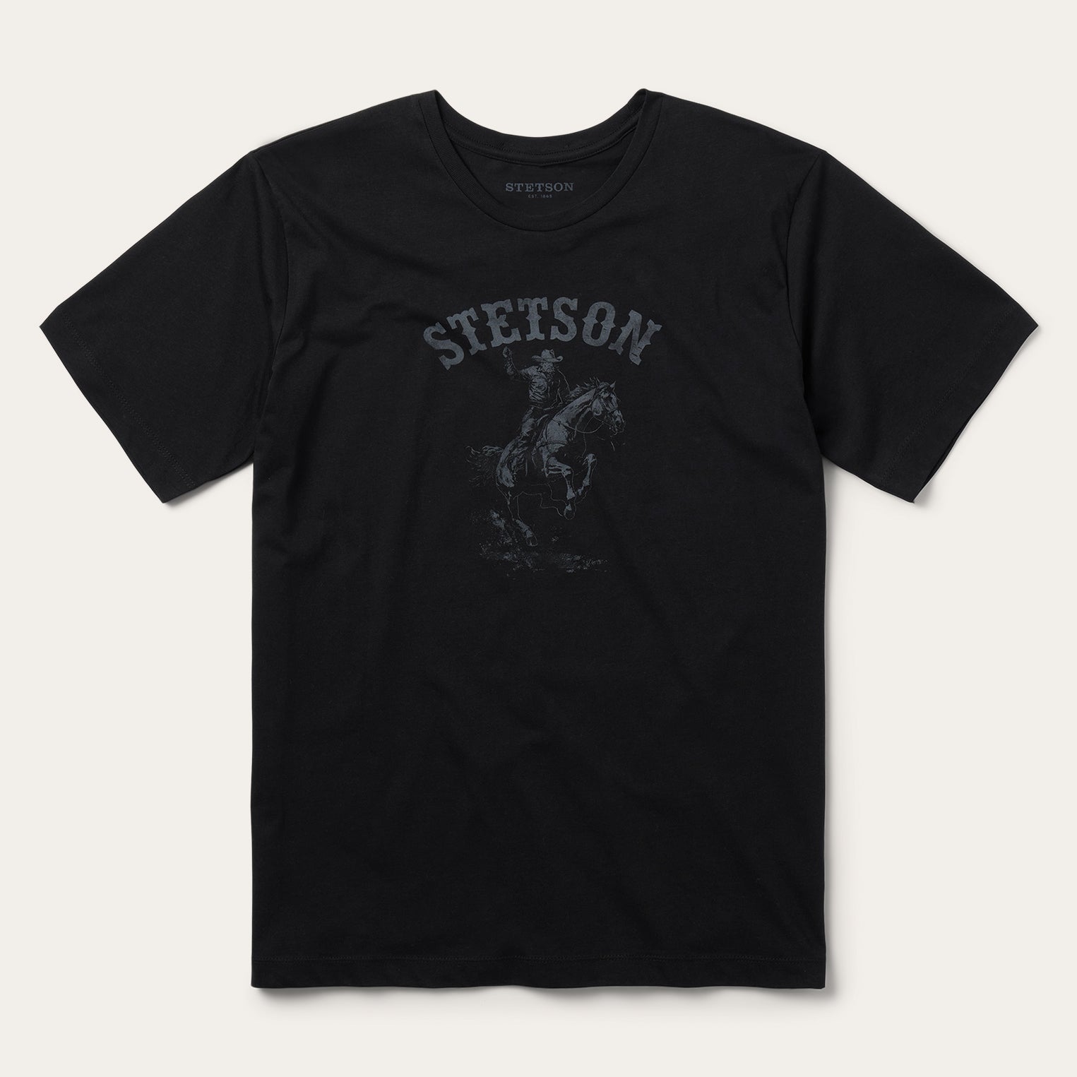Bronco Rider Graphic Tee Black | Stetson Men