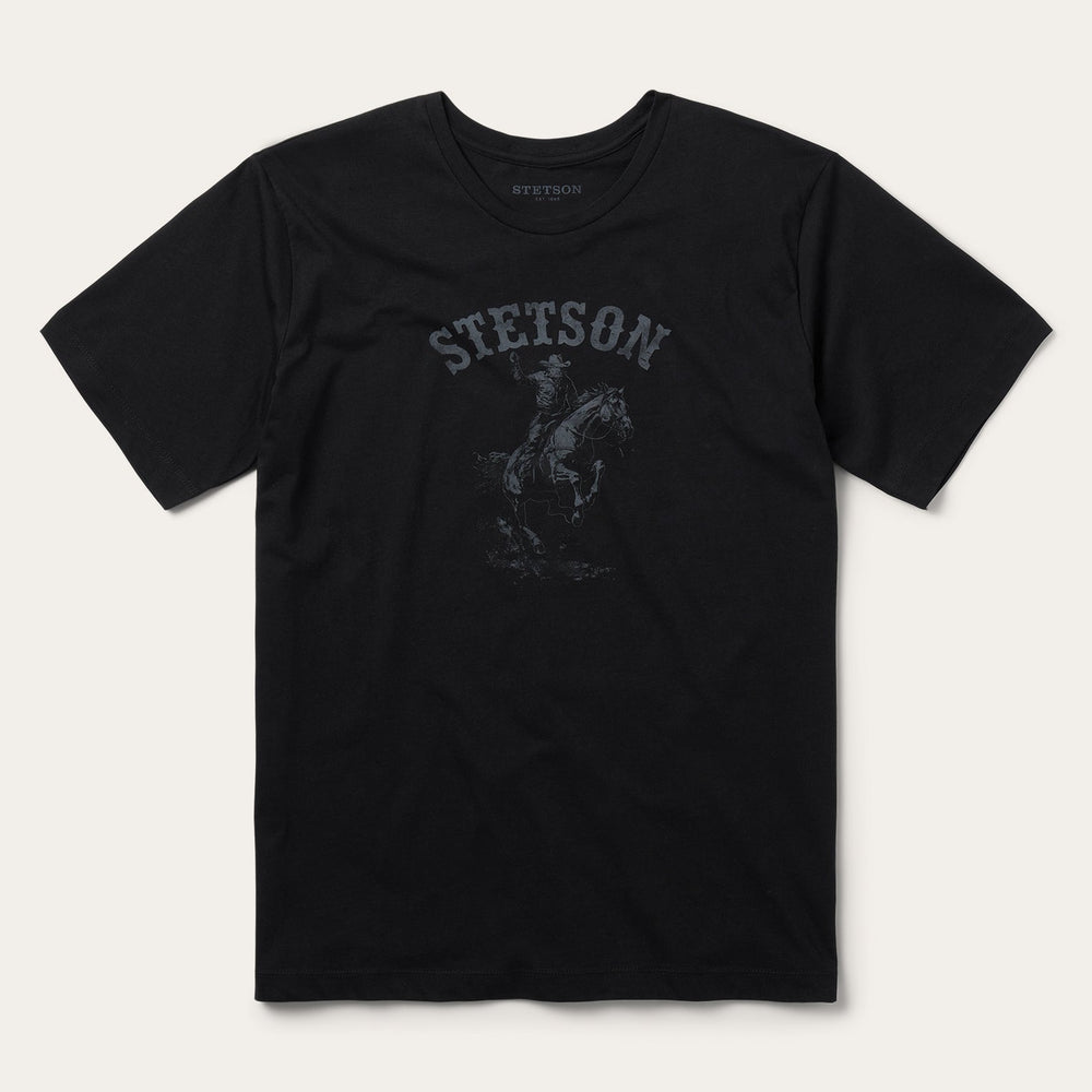 Bronco Rider Graphic Tee Black | Stetson Men