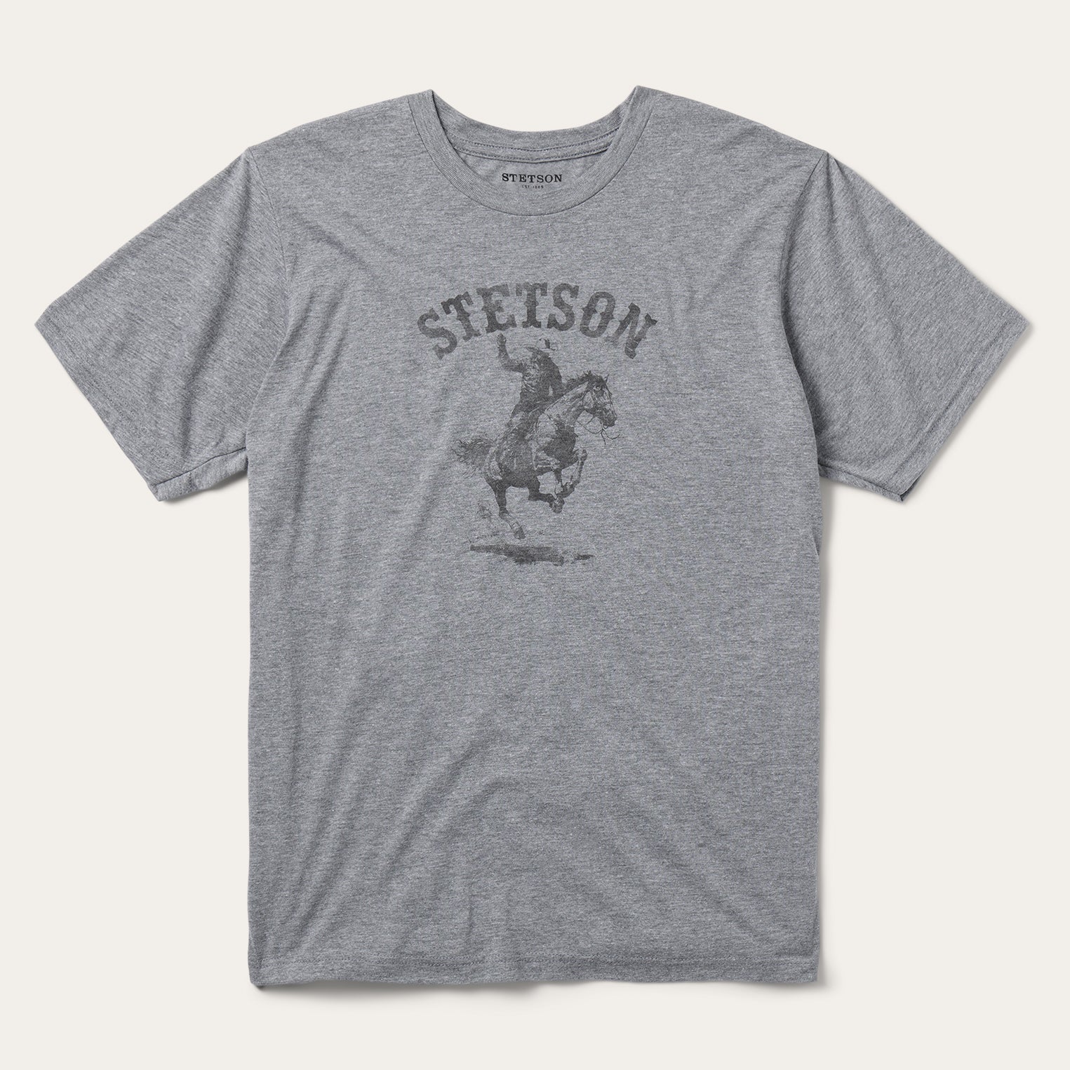 Bronco Rider Graphic Tee Grey | Stetson Men