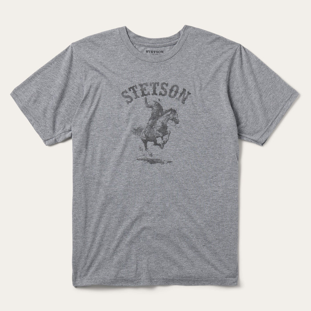 Bronco Rider Graphic Tee Grey | Stetson Men