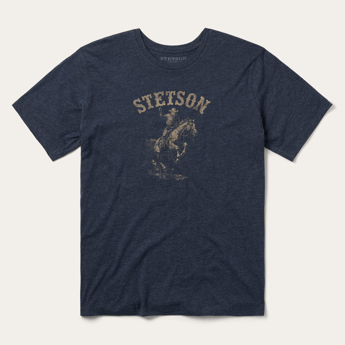 Bronco Rider Graphic Tee Blue | Stetson Men
