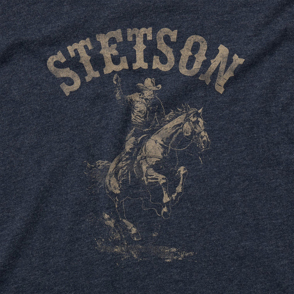 Bronco Rider Graphic Tee Blue | Stetson Men