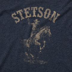 Bronco Rider Graphic Tee Blue | Stetson Men