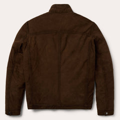 Suede Moto Jacket Brown | Stetson Men