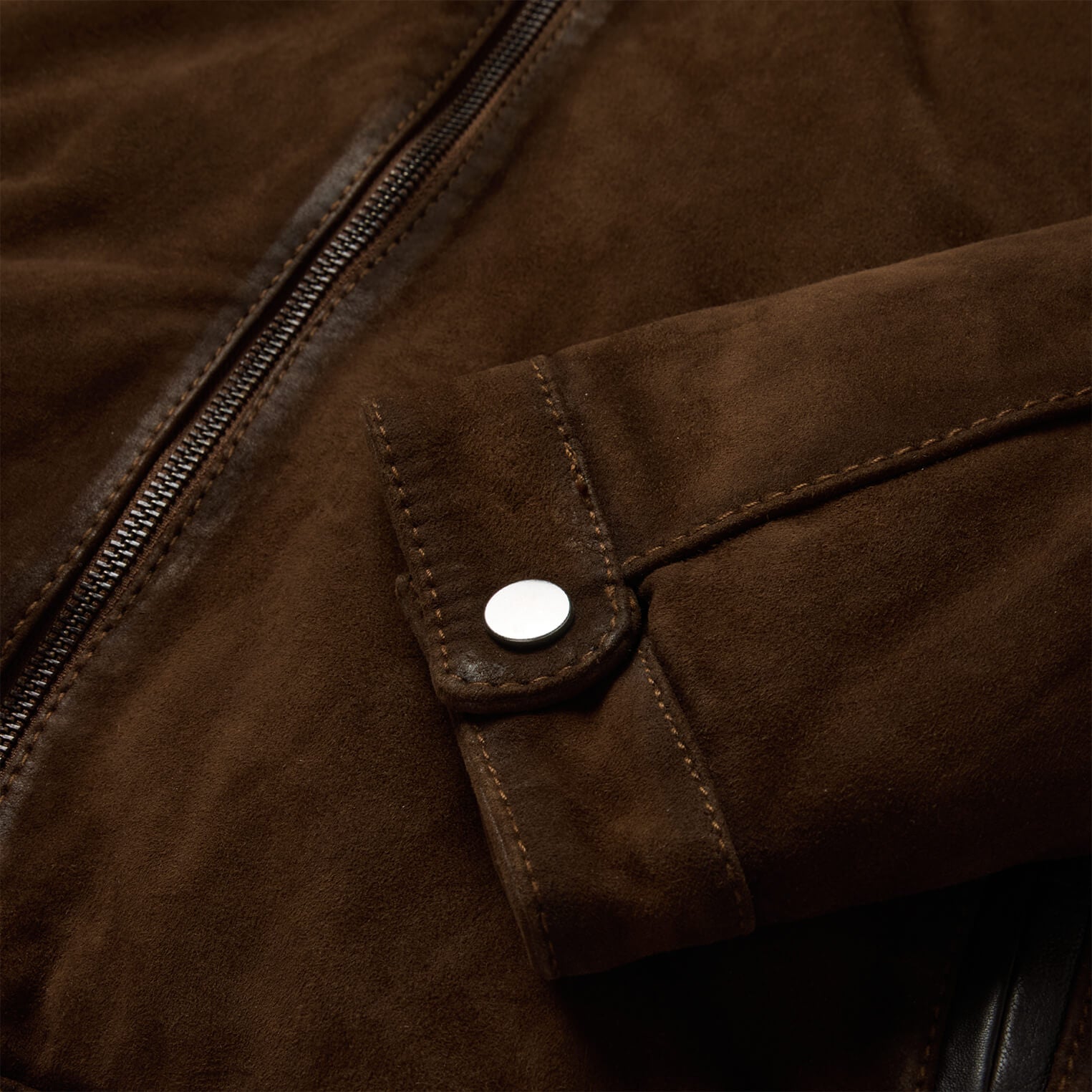 Suede Moto Jacket Brown | Stetson Men