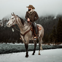 Suede Hooded Jacket Brown | Stetson Men