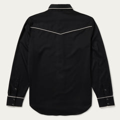 Vintage Piped Western Shirt Black | Stetson Men