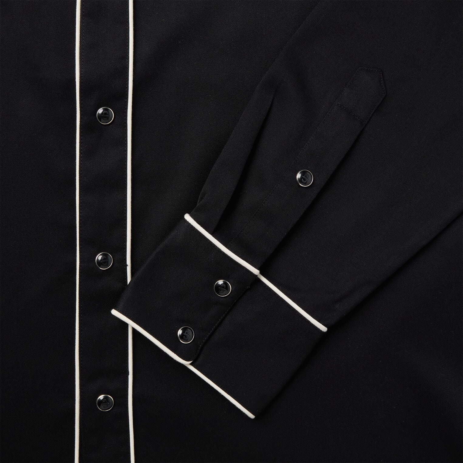 Vintage Piped Western Shirt Black | Stetson Men