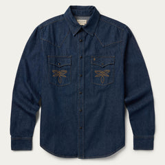 Boot Stitch Raw Denim Shirt Blue | Stetson Men