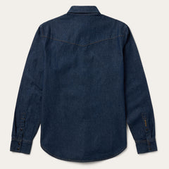 Boot Stitch Raw Denim Shirt Blue | Stetson Men