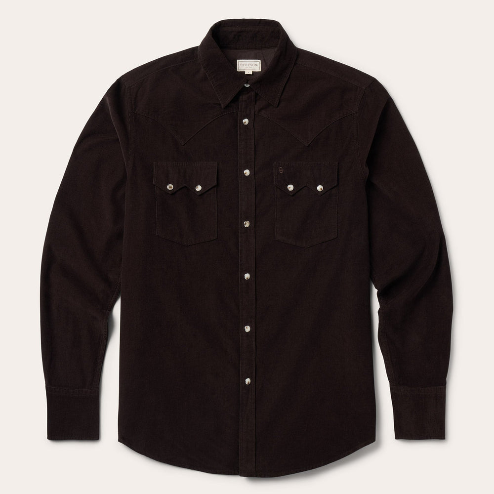 Corduroy Western Shirt Brown | Stetson Men