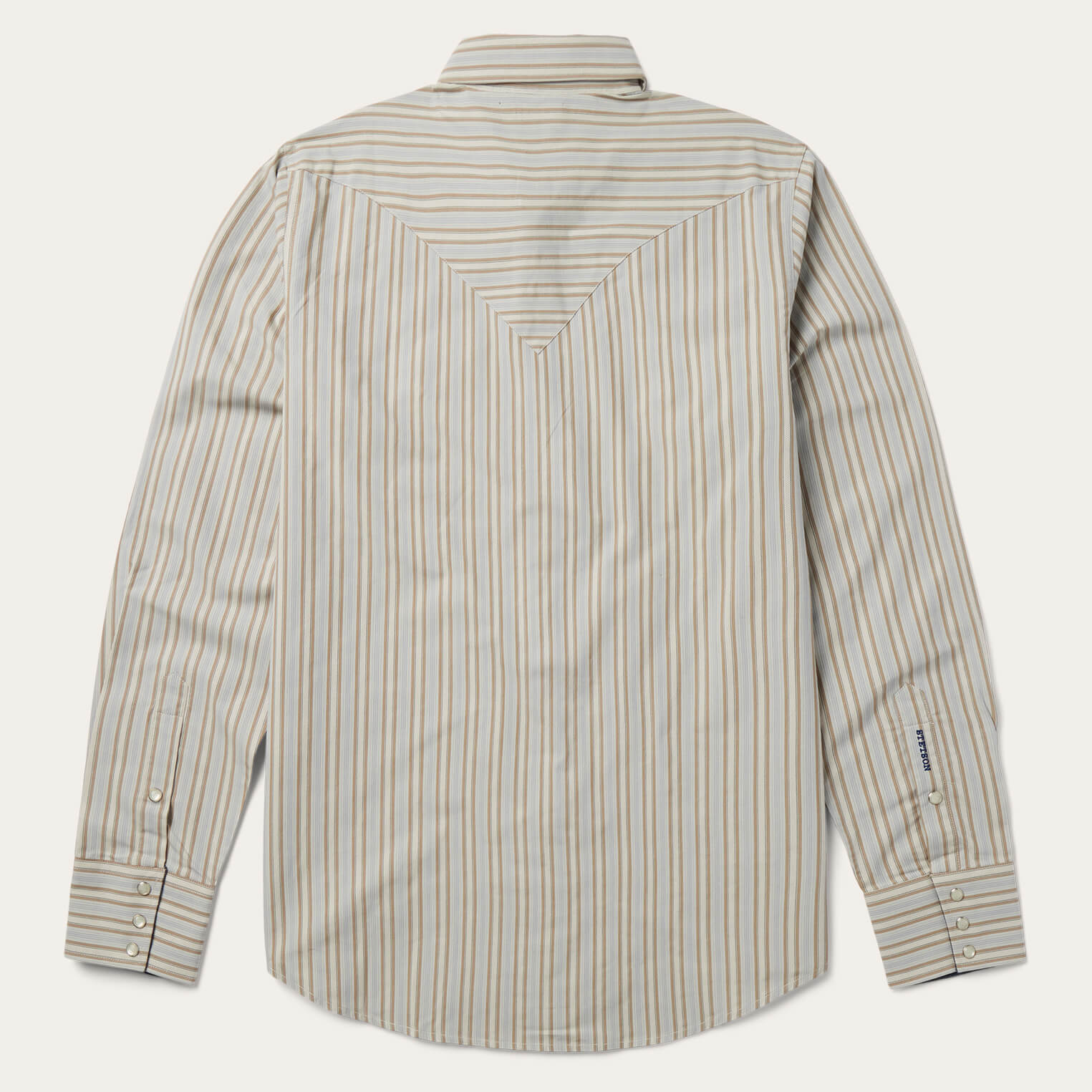 Ticking Stripe Western Shirt Brown | Stetson Men