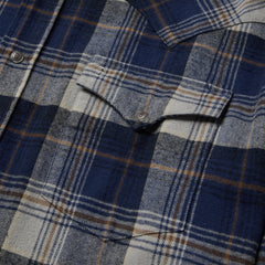 Brushed Flannel Western Shirt Blue | Stetson Men