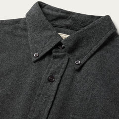 Heathered Flannel Button-Down Shirt Grey | Stetson Men