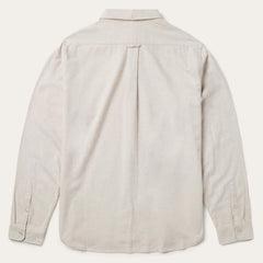 Heathered Flannel Button-Down Shirt White | Stetson Men