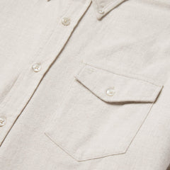 Heathered Flannel Button-Down Shirt White | Stetson Men