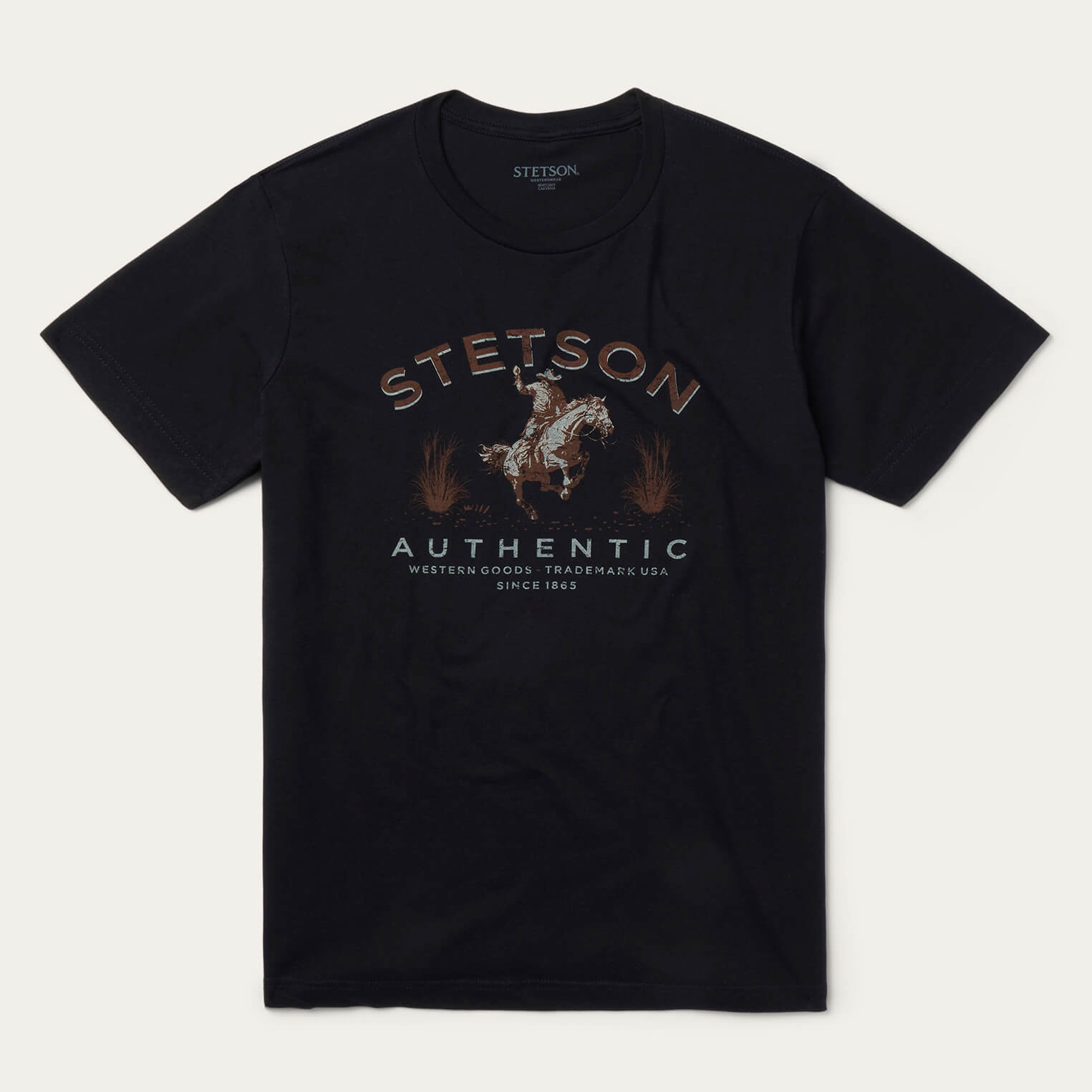 Stetson Authentic Graphic Tee Black | Stetson Men