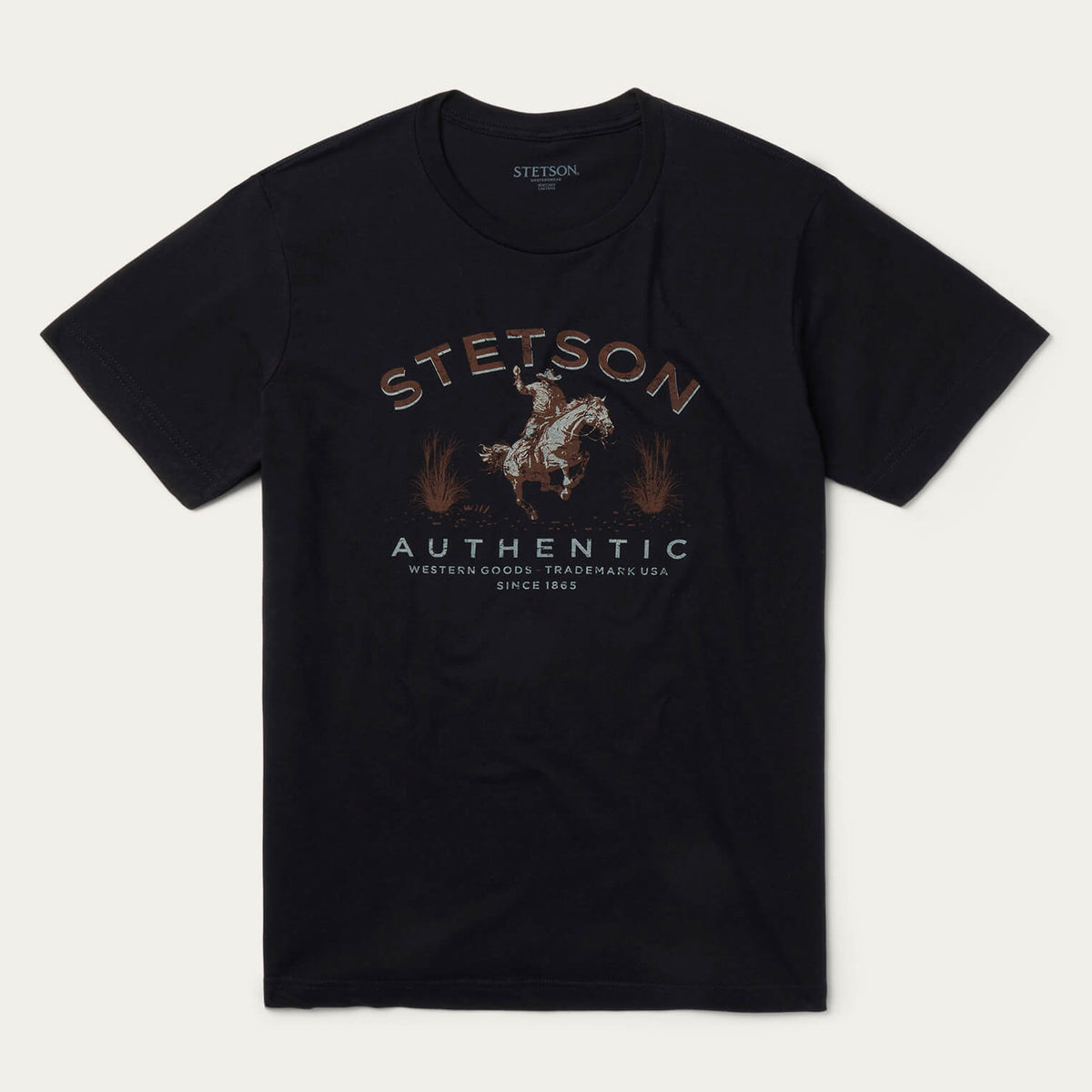 Stetson Authentic Graphic Tee Black | Stetson Men