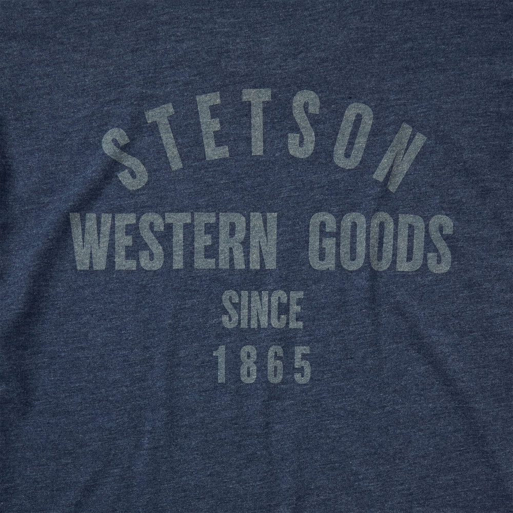 Western Goods Graphic Tee Blue | Stetson Men