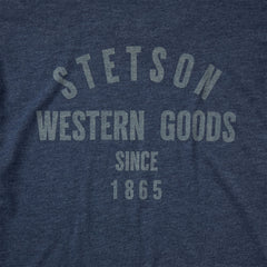 Western Goods Graphic Tee Blue | Stetson Men