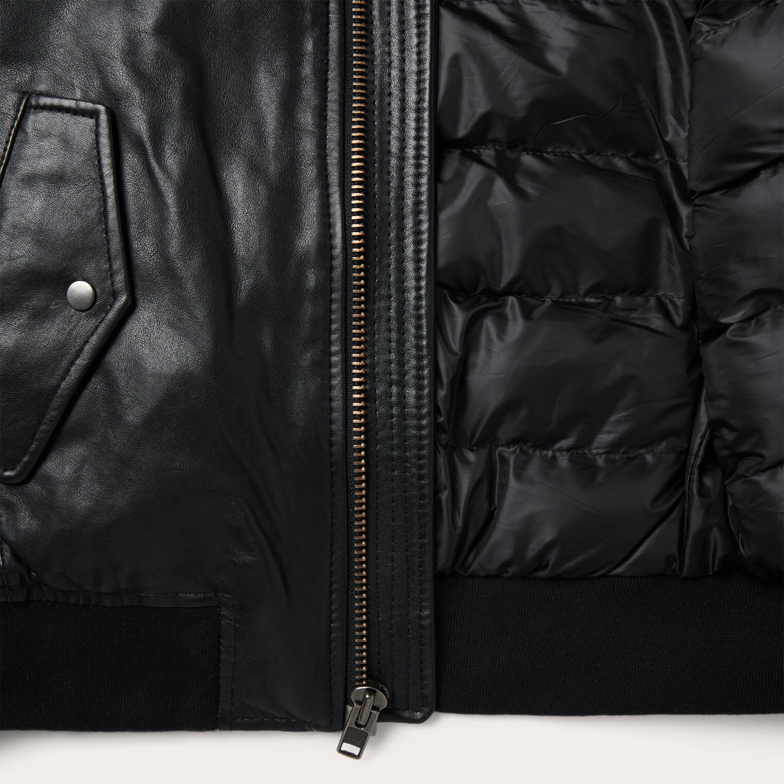 Leather Bomber Jacket Black | Stetson Women
