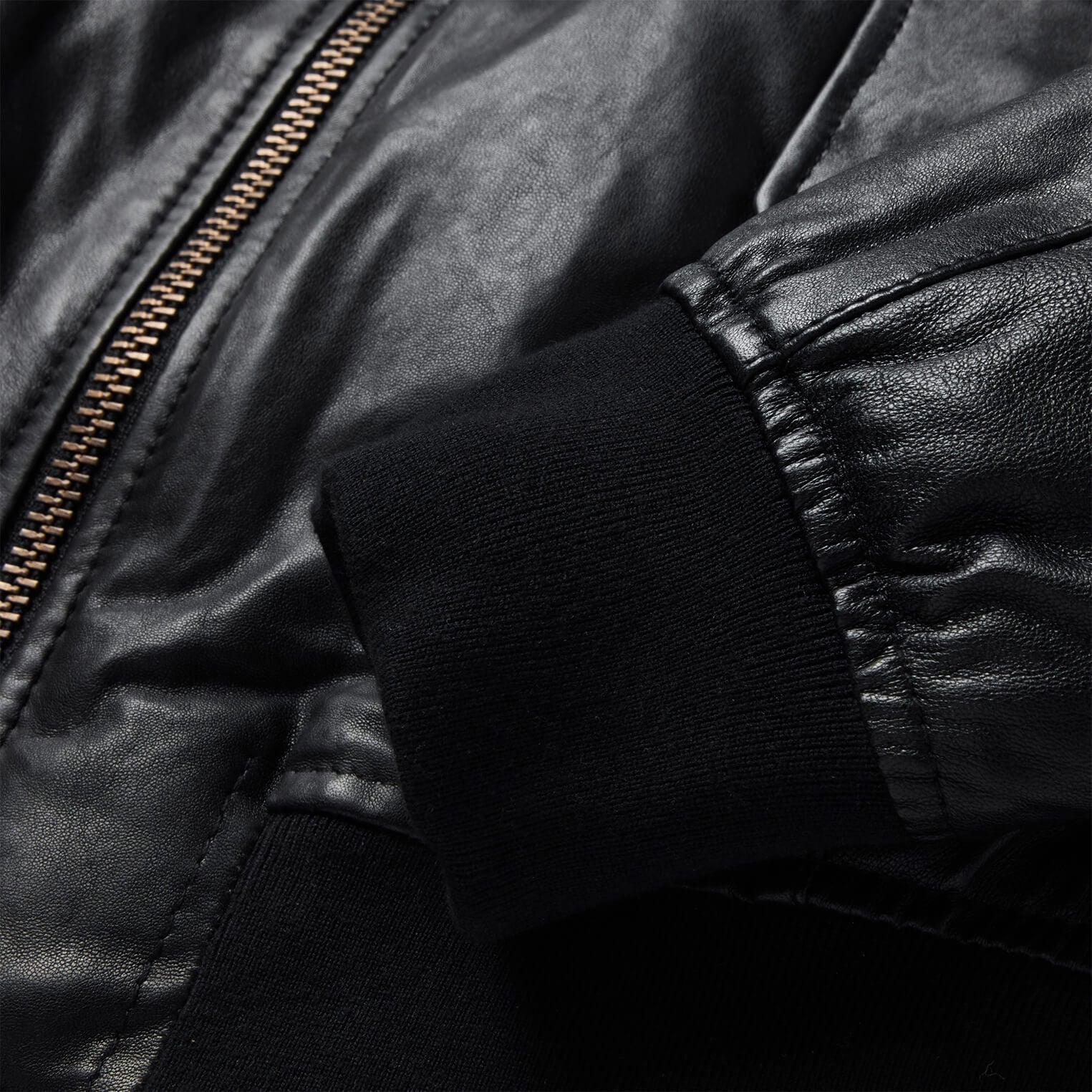 Leather Bomber Jacket Black | Stetson Women