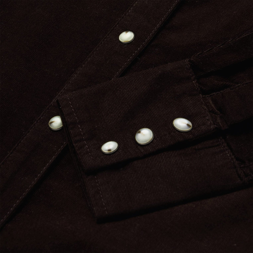 Corduroy Denim Western Shirt Brown | Stetson Women