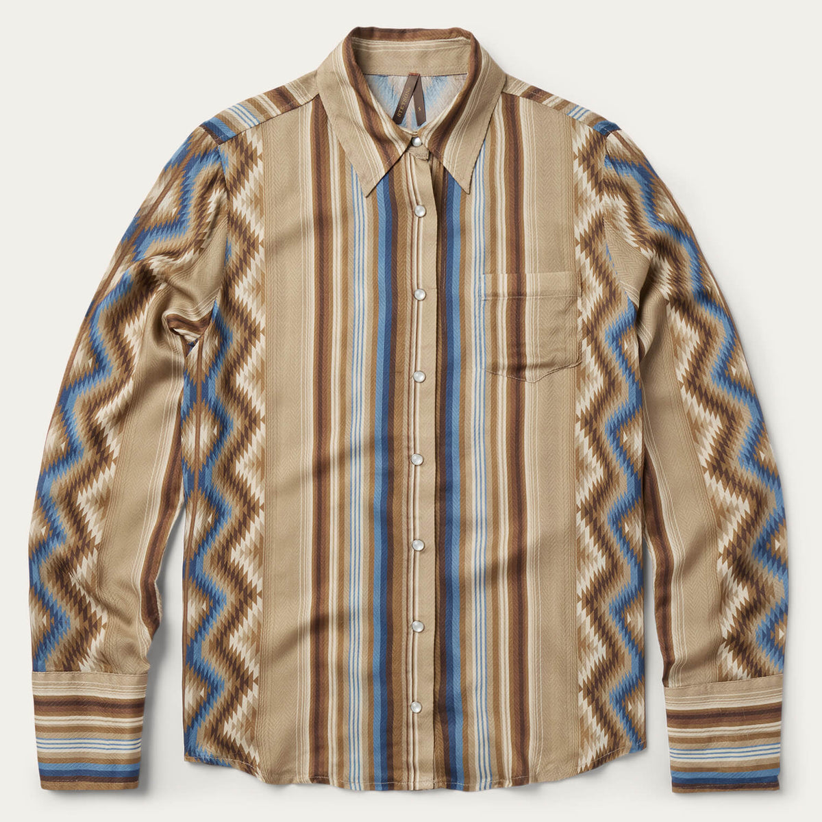 Sand Serape Print Shirt Tan | Stetson Women