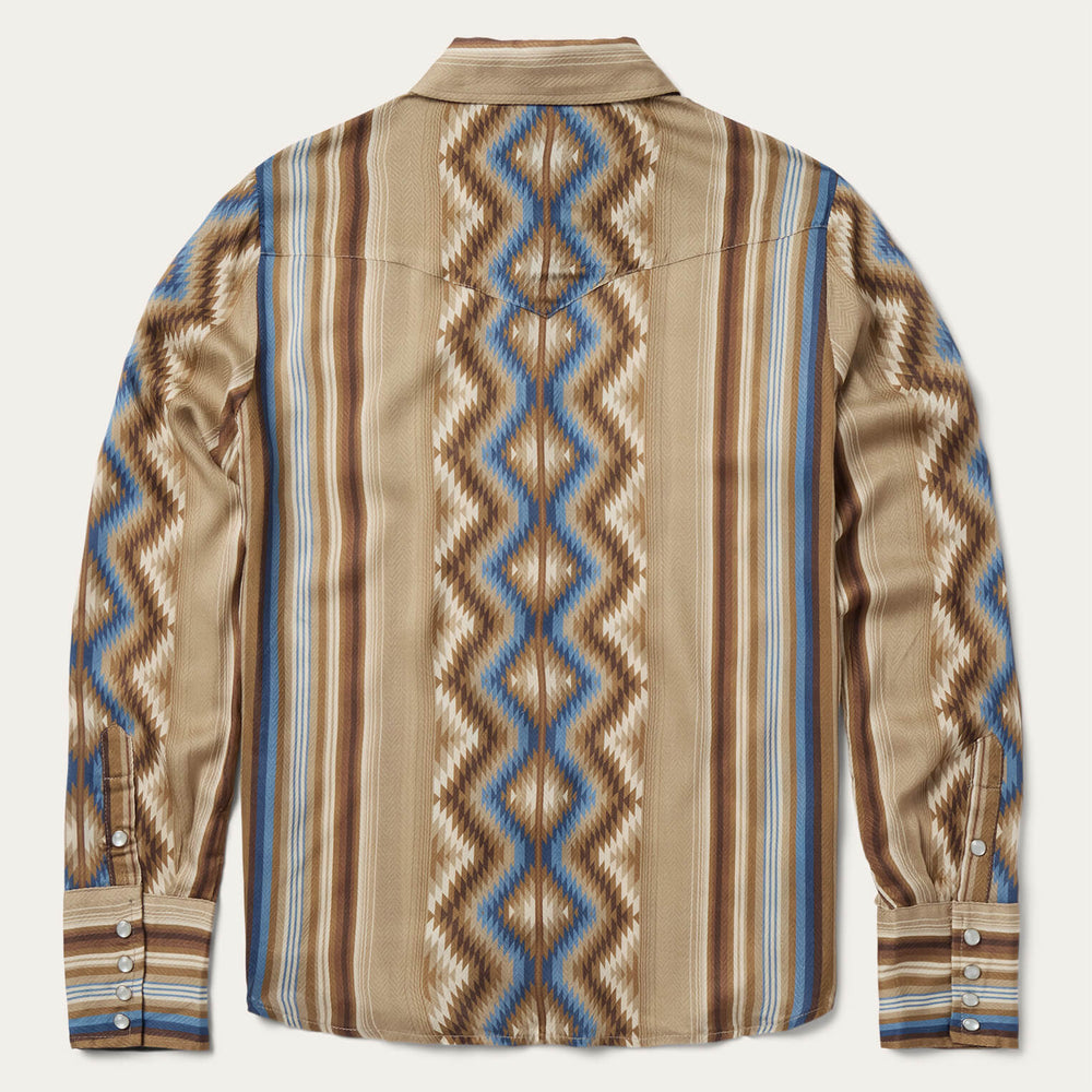 Sand Serape Print Shirt Tan | Stetson Women